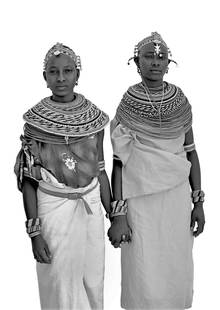 Lyle OWERKO (Canadian artist, born 1968): “Ngawuri Lepaisele and Friend” (2010) No. 2 of a limited edition of 25 Signed and editioned in ink Oversized gelatin silver print, flush - mounted to board (Framed and behind glass) 62.5 x 42