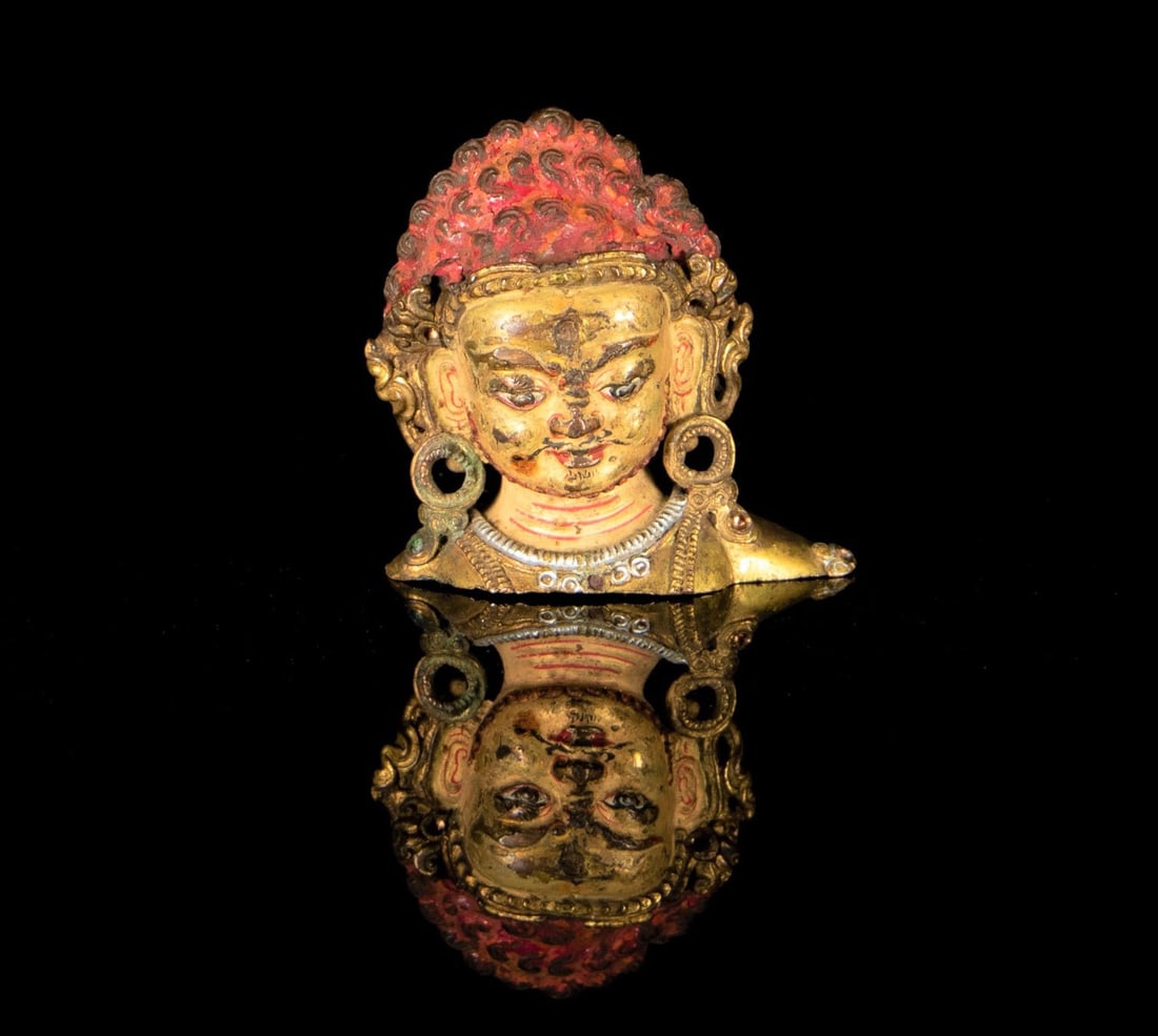 A Gilt Bronze Head of Mahakala (1 of 1)