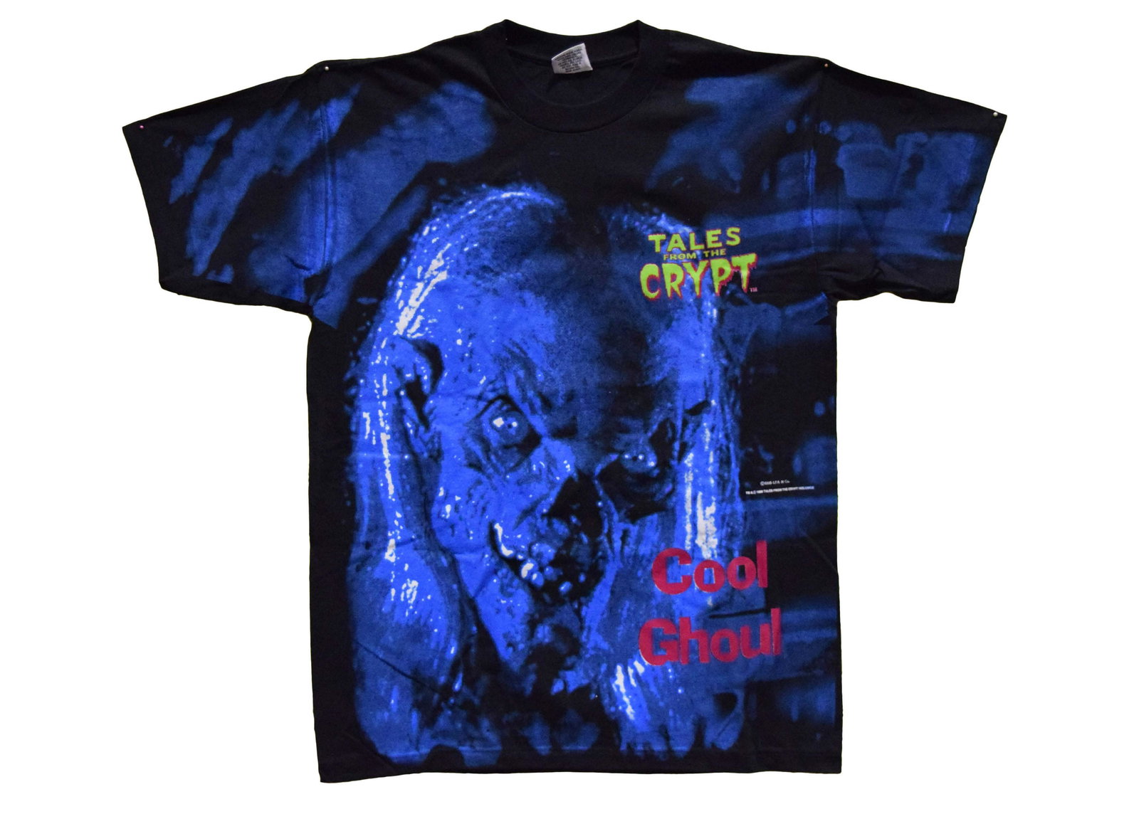 "TALES FROM THE CRYPT" T-SHIRT COOL GHOUL BLUE HARD TO FIND 1995 (1 of 2)