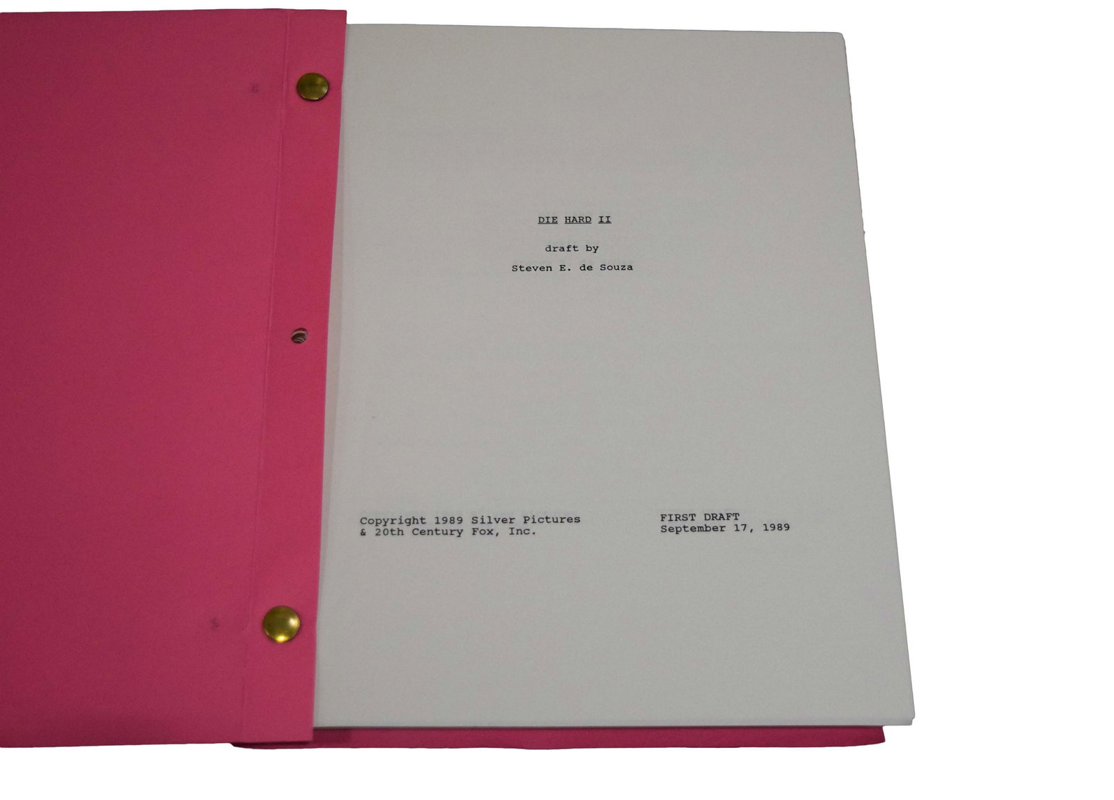 "DIE HARD 2" FIRST DRAFT 1989 SCRIPT (1 of 2)