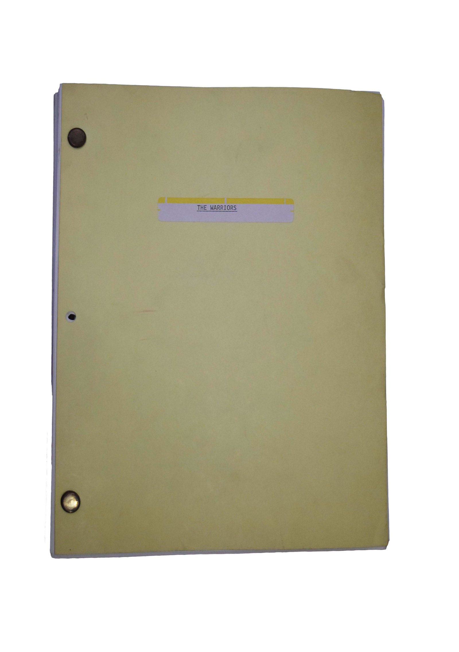"THE WARRIORS" ORIGINAL SCRIPT COPY (1 of 2)