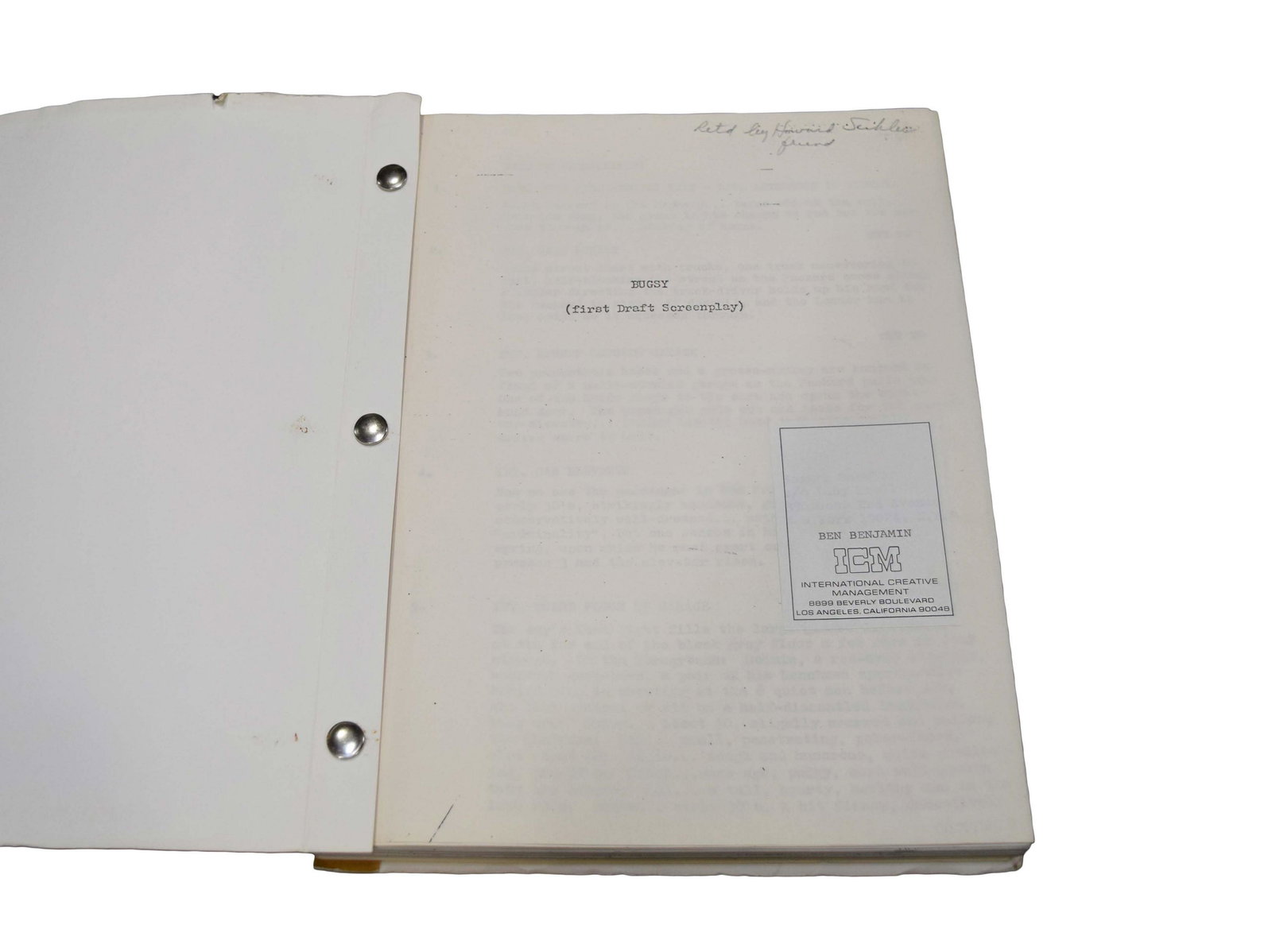 "BUGSY" SCRIPT FIRST DRAFT (1 of 2)