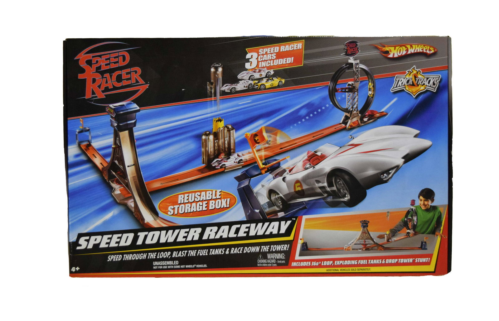 "SPEED RACER" SPEED TOWER RACEWAY TOY RACING SET: NEW IN BOX HOT WHEELS