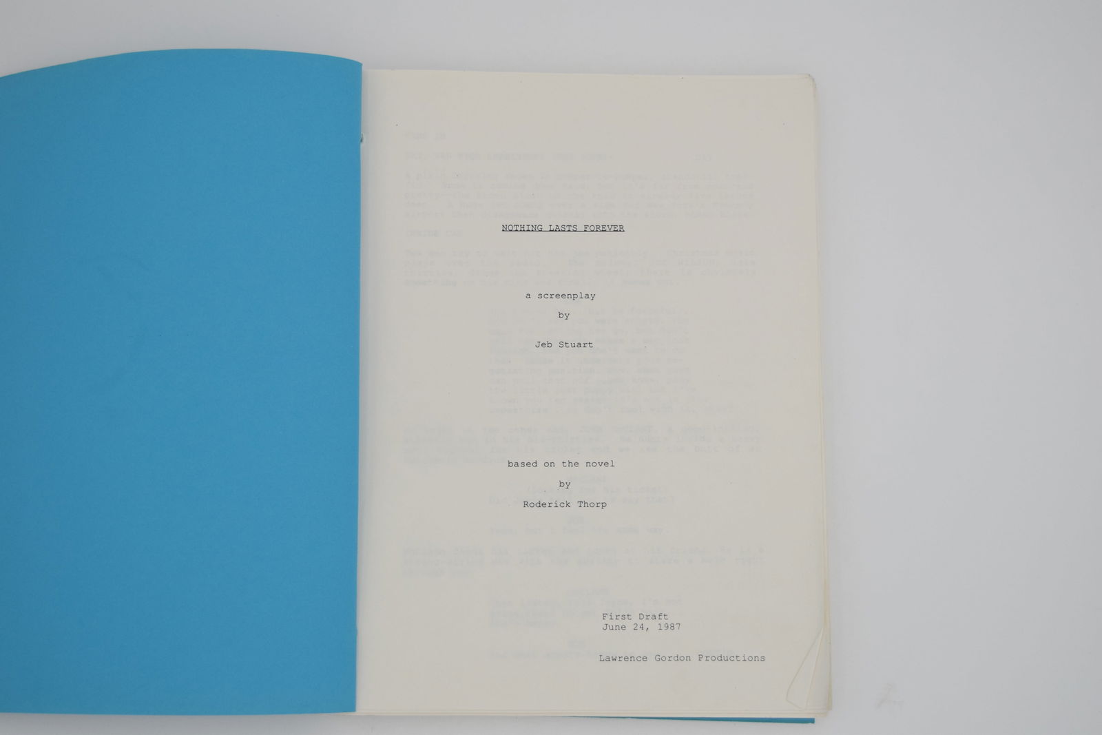 "Nothing Lasts Forever" aka "Die Hard" Working Title Script - 2