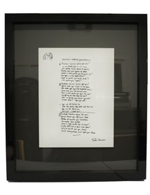 "INSTANT KARMA (WE ALL SHINE ON)" JOHN LENNON LYRICS NUMBERED LITHO