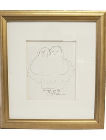 JOHN LENNON ORIGINAL SIGNED ART "AN APPLE PIE BED"