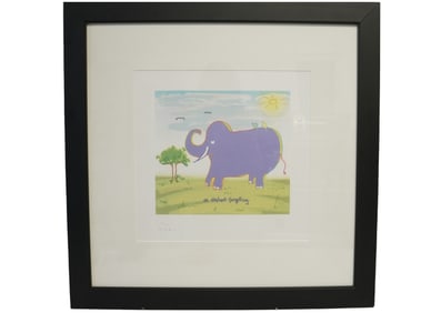 "AN ELEPHANT FORGETTING" LITHO BY JOHN LENNON