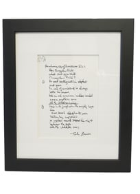 "BUNGALOW BILL (THE CONTINUING STORY OF)" JOHN LENNON LYRICS LITHO