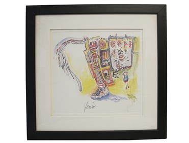 "TENNIS SHOE ESCAPE" ORIGINAL WATERCOLOR BY JERRY GARCIA SIGNED