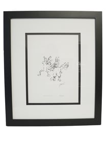 "DOG BEATING PAN" LITHO BY JERRY GARCIA SIGNED