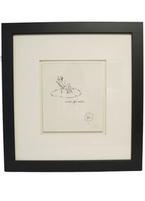 JOHN LENNON LITHOGRAPH "HE TRIED TO FACE REALITY"