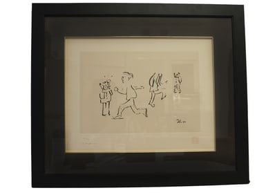 JOHN LENNON LITHOGRAPH "FAME" SIGNED