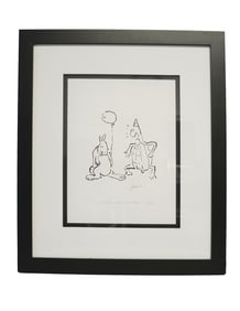 JERRY GARCIA LITHOGRAPH "HUMILIATION AT THE ANIMAL PARTY" SIGNED