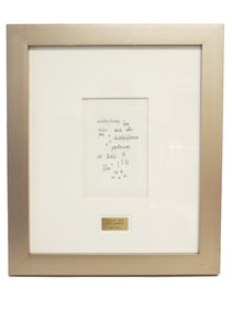 "ITALIC PEN" ORIGINAL HANDWRITING BY JERRY GARCIA