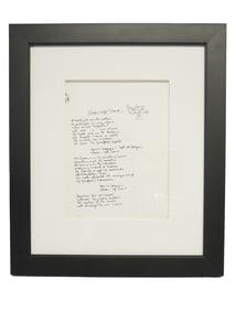 JOHN LENNON LYRICS LITHOGRAPH "CLEAN UP TIME"