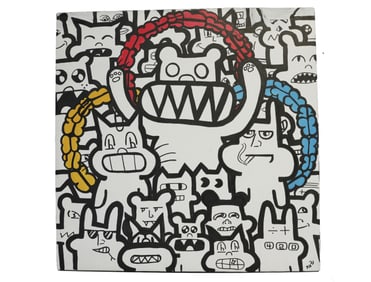 ORIGINAL CANVAS PAINTING BY ARTIST N SQUARED (N2) UNTITLED
