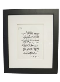 JOHN LENNON SONG LYRICS LITHOGRAPH " I'M SO TIRED"