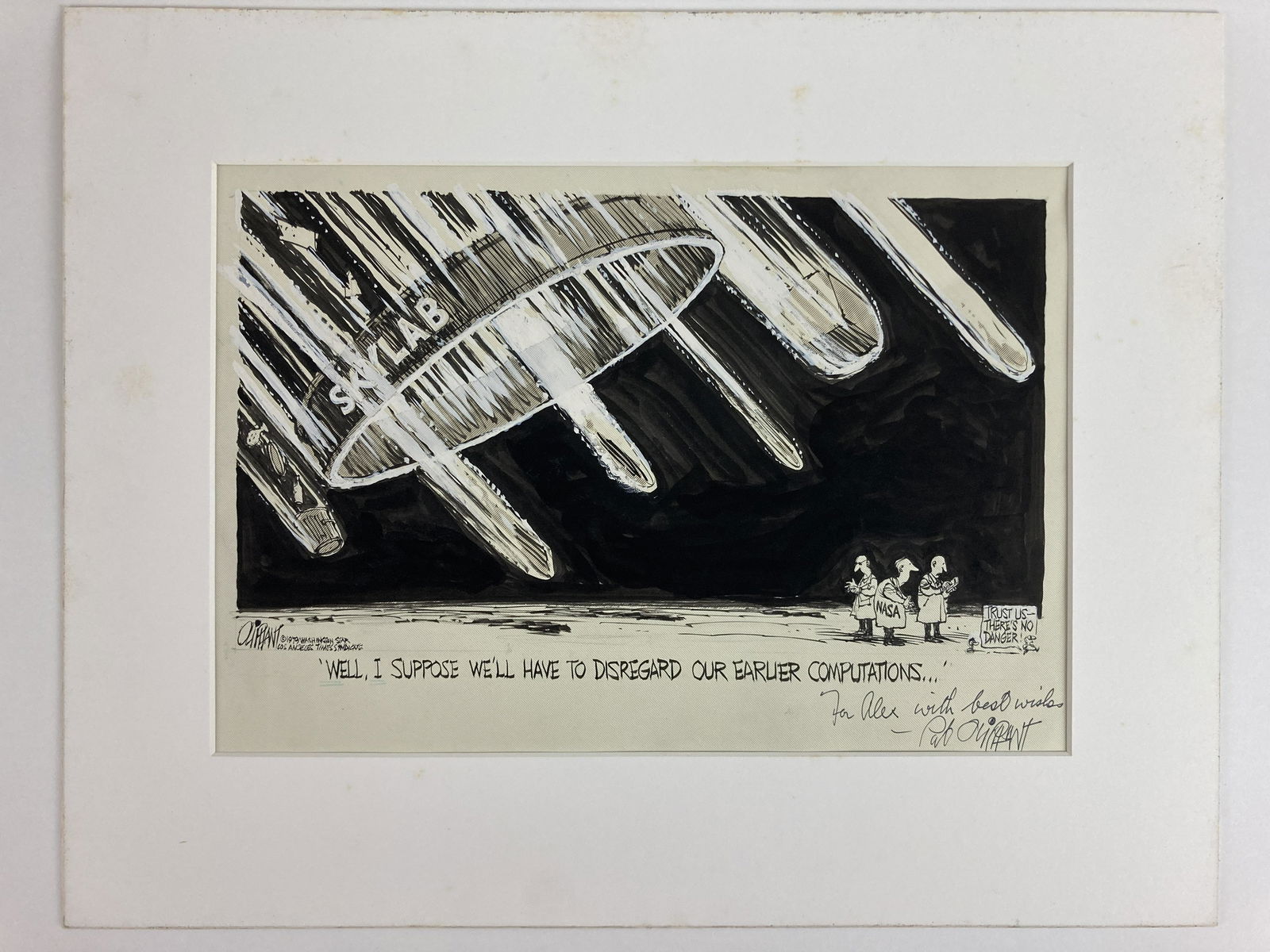 Oliphant | Skylab Crash Cartoon (Inscribed) (1 of 4)