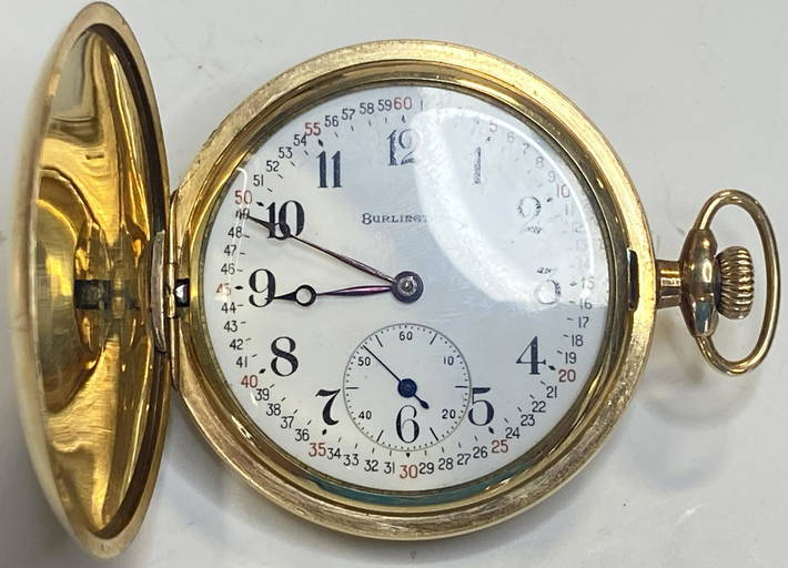 Antique Burlington 21 Jewels Gold Filled Pocket Watch