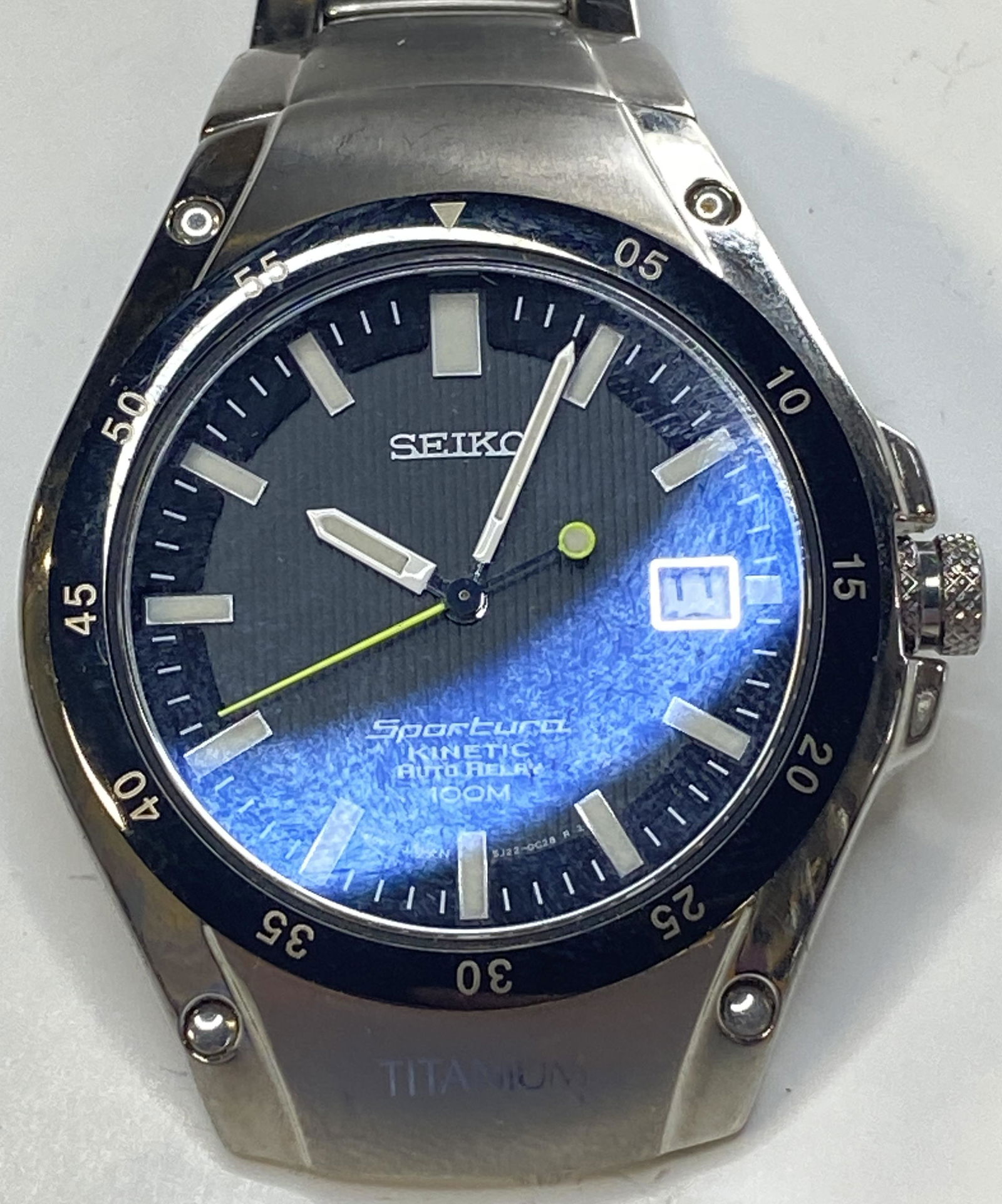 Seiko sportura kinetic auto relay best sale