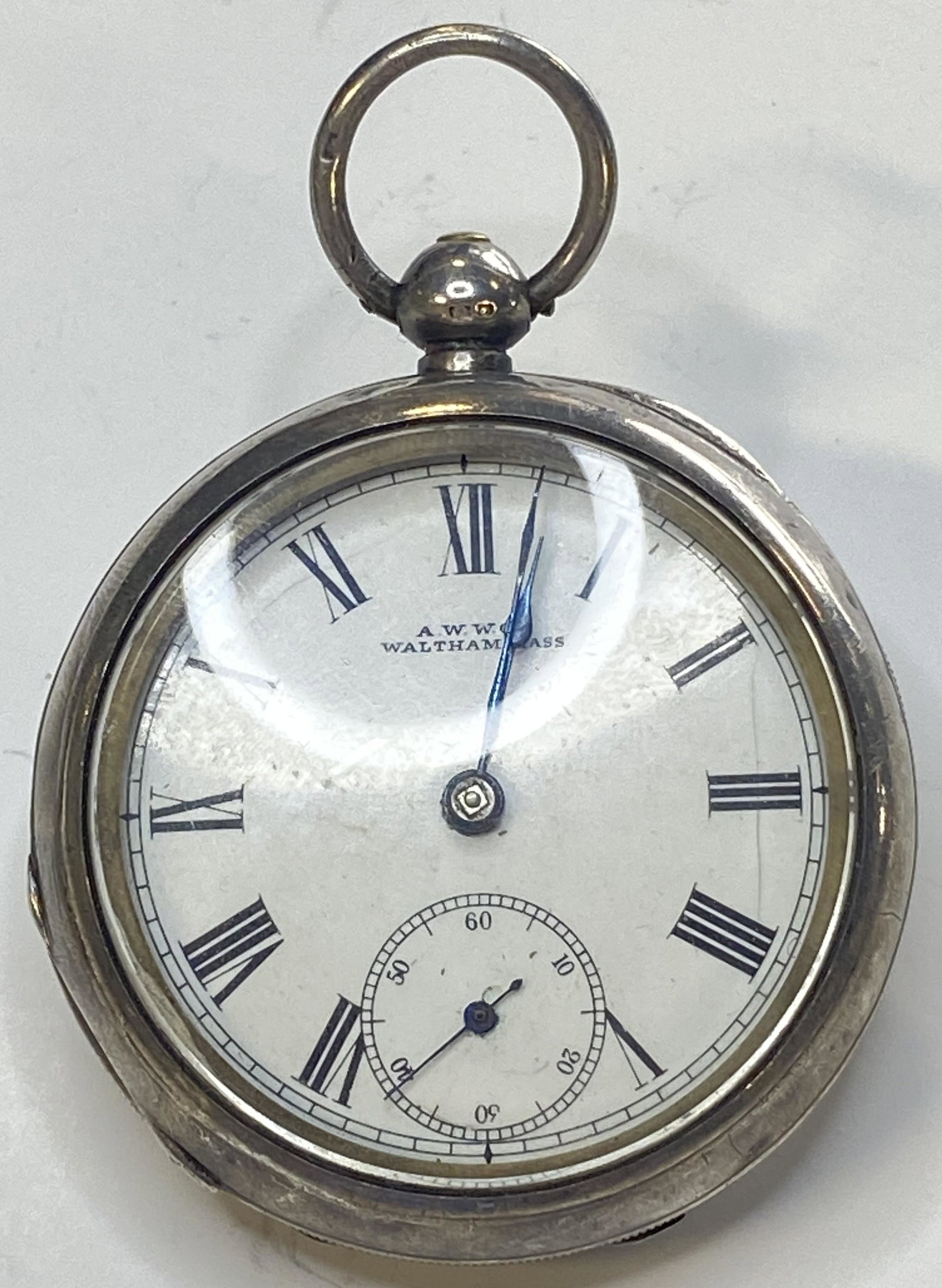ANTIQUE WALTHAM STERLING SILVER POCKET WATCH (1 of 5)