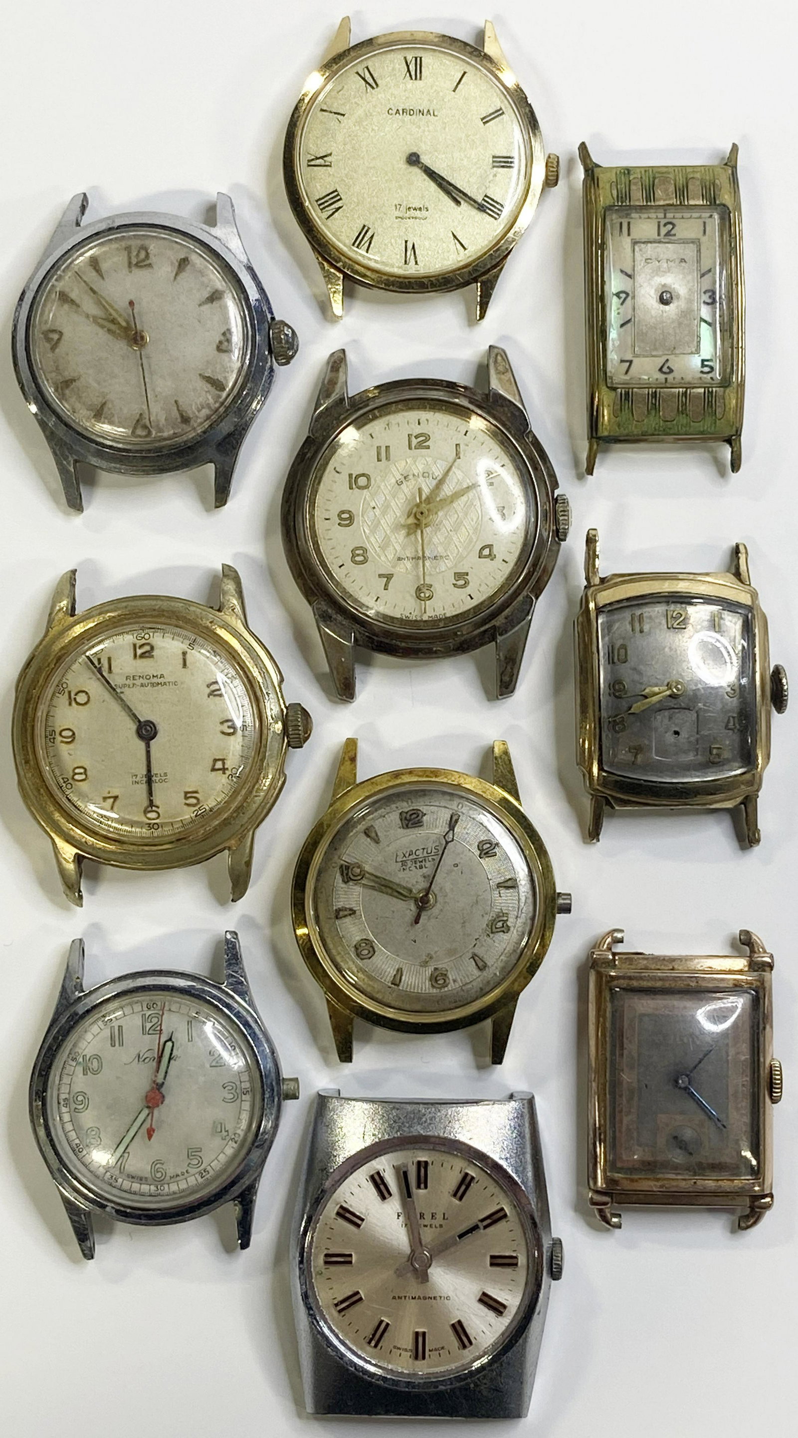 VINTAGE WIND-UP MEN'S WATCHES LOT OF 10 (1 of 7)