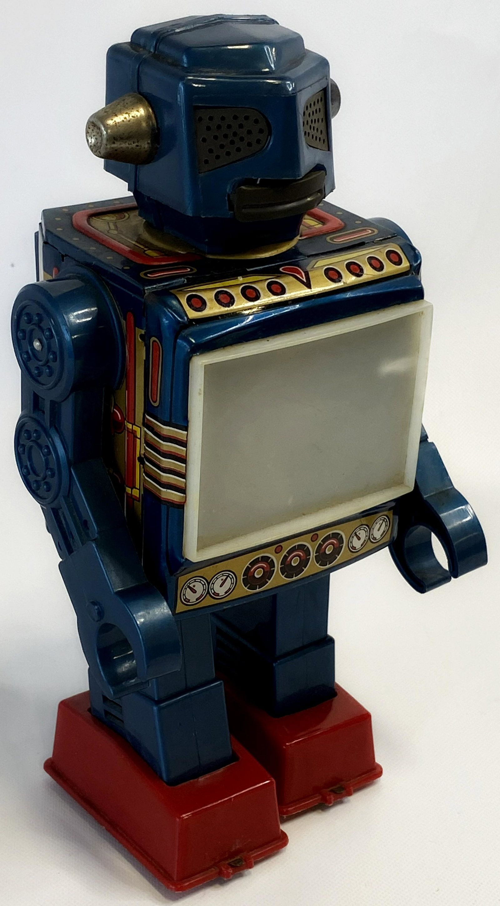 1960'S JAPAN BATTERY OPERATED TIN ROBOT: 1960'S JAPAN BATTERY OPERATED TIN ROBOT The toy is pre-owned and was not tested. Size : 9 1/2 inches SHIPPING FEE CANADA 20,00$ USA 25.00$ Combined shipping is available for an extra fee, but only on