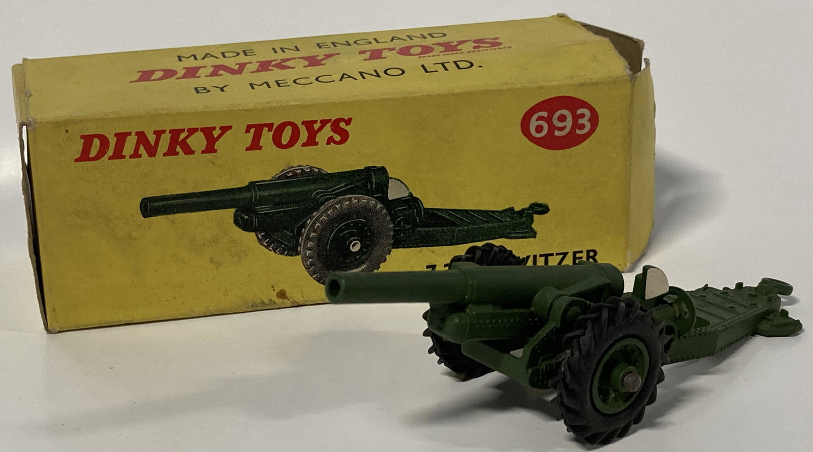 VINTAGE DINKY TOYS 7.2 HOWITZER #693 # BOX (1 of 6)