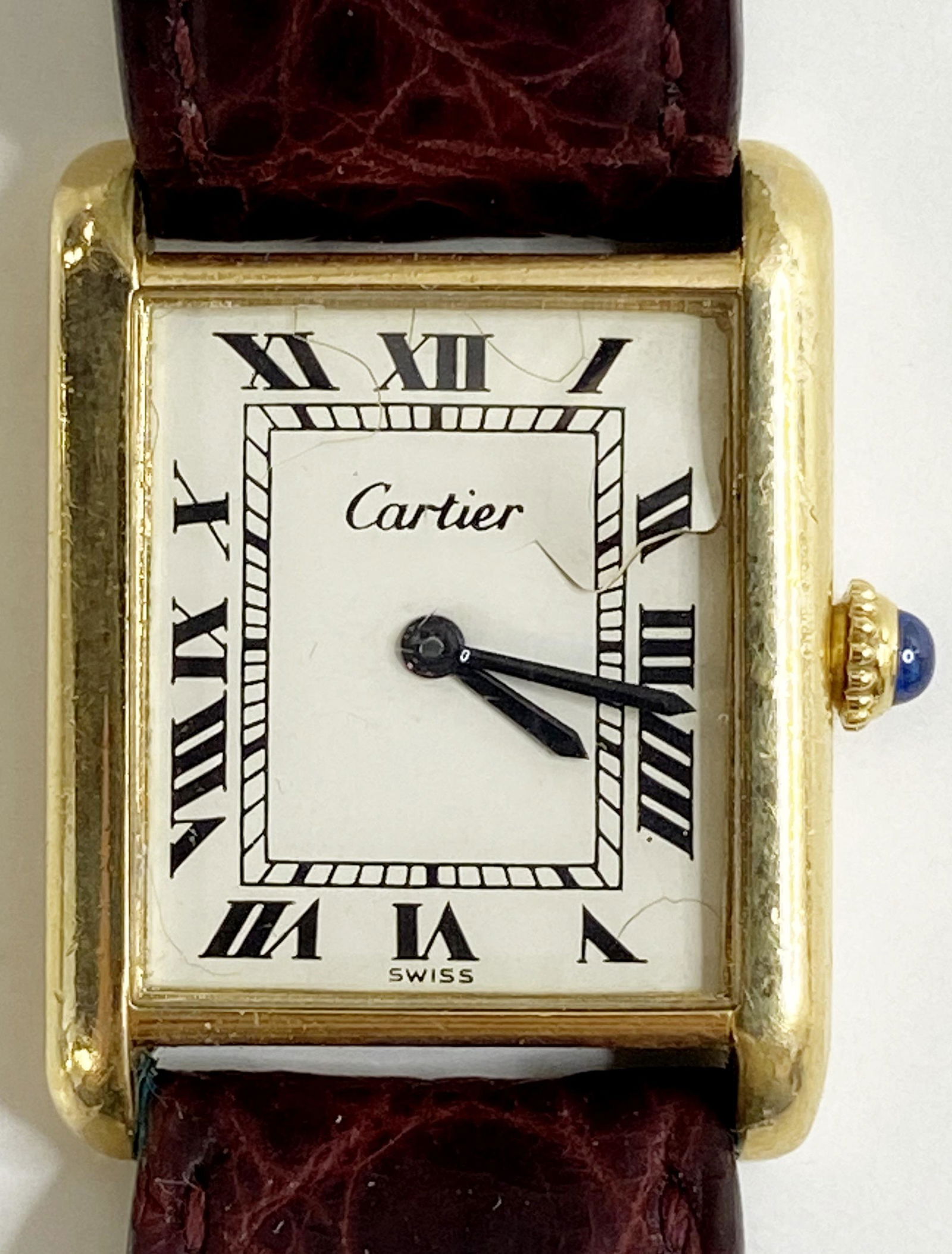 Vintage cartier deals tank mens