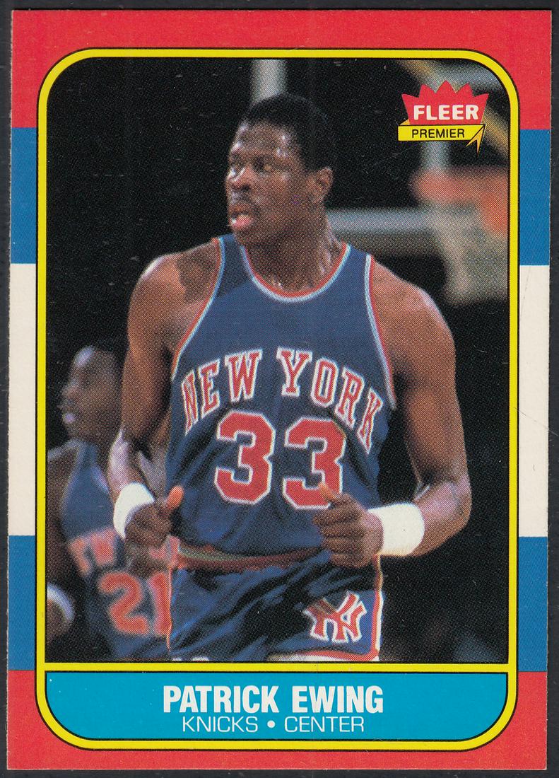 1986-87 FLEER BASKETBALL P. EWING #32 ROOKIE CARD (1 of 2)