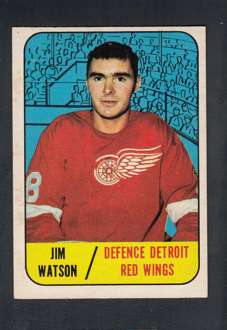 1967-68 TOPPS HOCKEY CARD #107 J. WATSON: 1967-68 TOPPS HOCKEY CARD #107 J. WATSON Condition: EX+ No creases SHIPPING FEE CANADA 3,00$ USA 3,00$ Combined shipping is available for an extra fee, but only on items won on the same date. *All pri