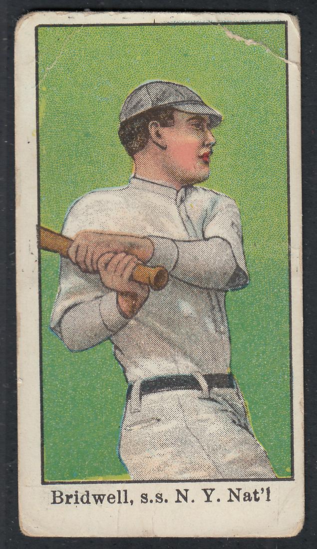 1909 E90-1 AMERICAN CARAMEL BASEBALL CARD BRIDWELL (1 of 2)