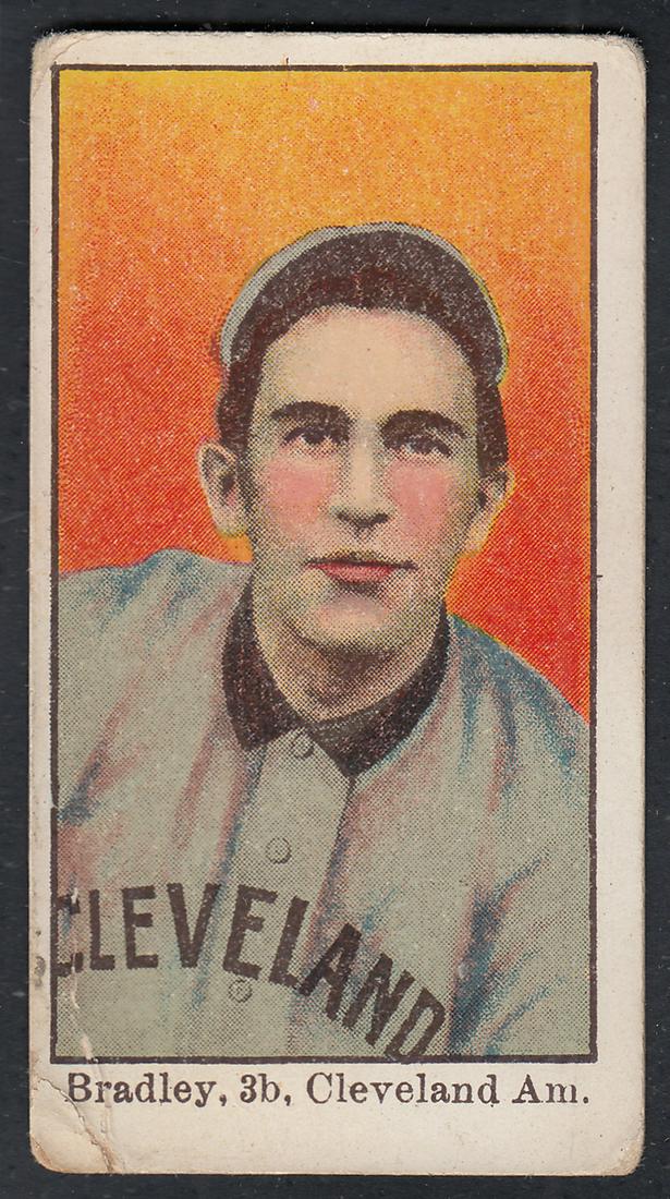 1909 E90-1 AMERICAN CARAMEL BASEBALL CARD BRADLEY (1 of 2)