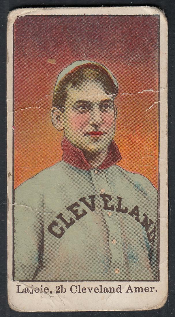 1909 E90-1 AMERICAN CARAMEL BASEBALL CARD LAJOIE (1 of 2)