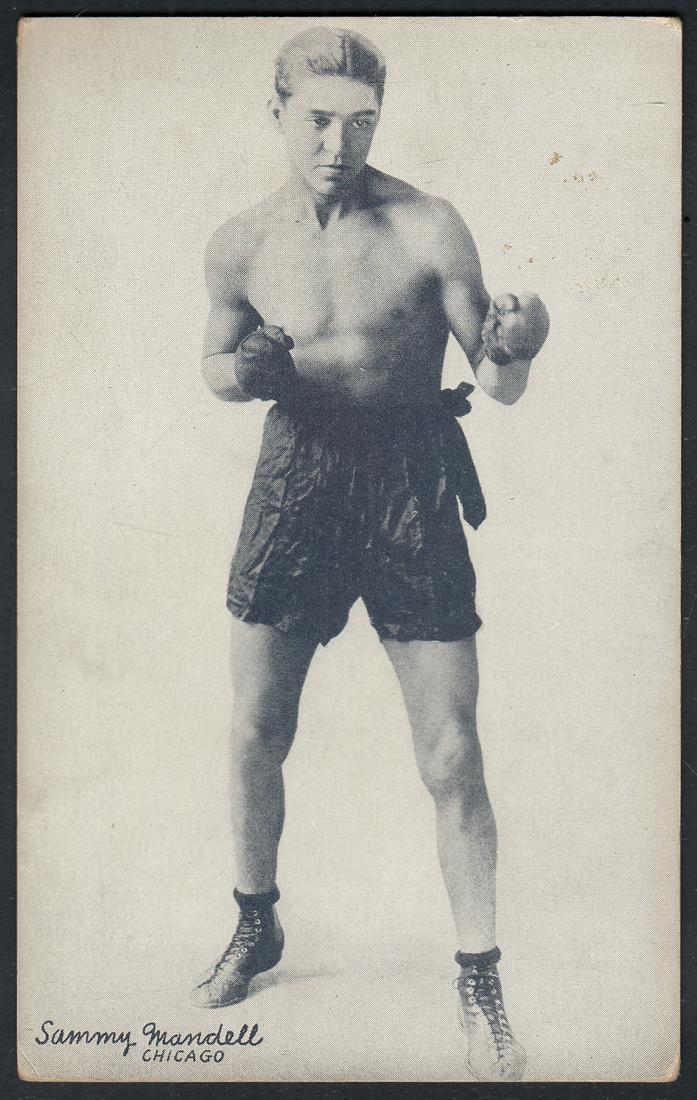1926 EXHIBIT BOXING CARD S. MANDELL (1 of 2)