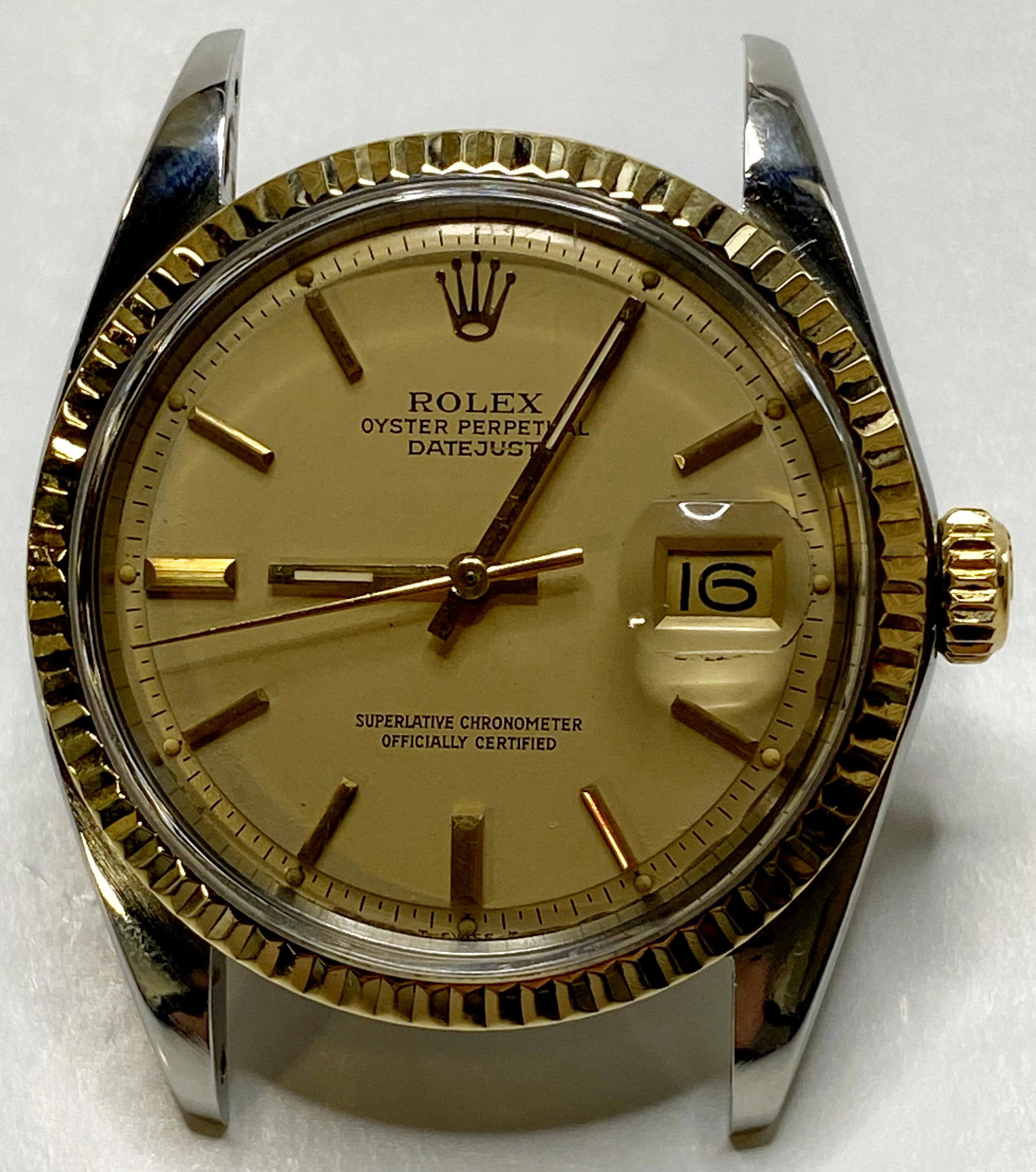 ROLEX OYSTER PERPETUAL DATEJUST AUTOMATIC MEN'S WATCH REF. 1601 (1 of 9)