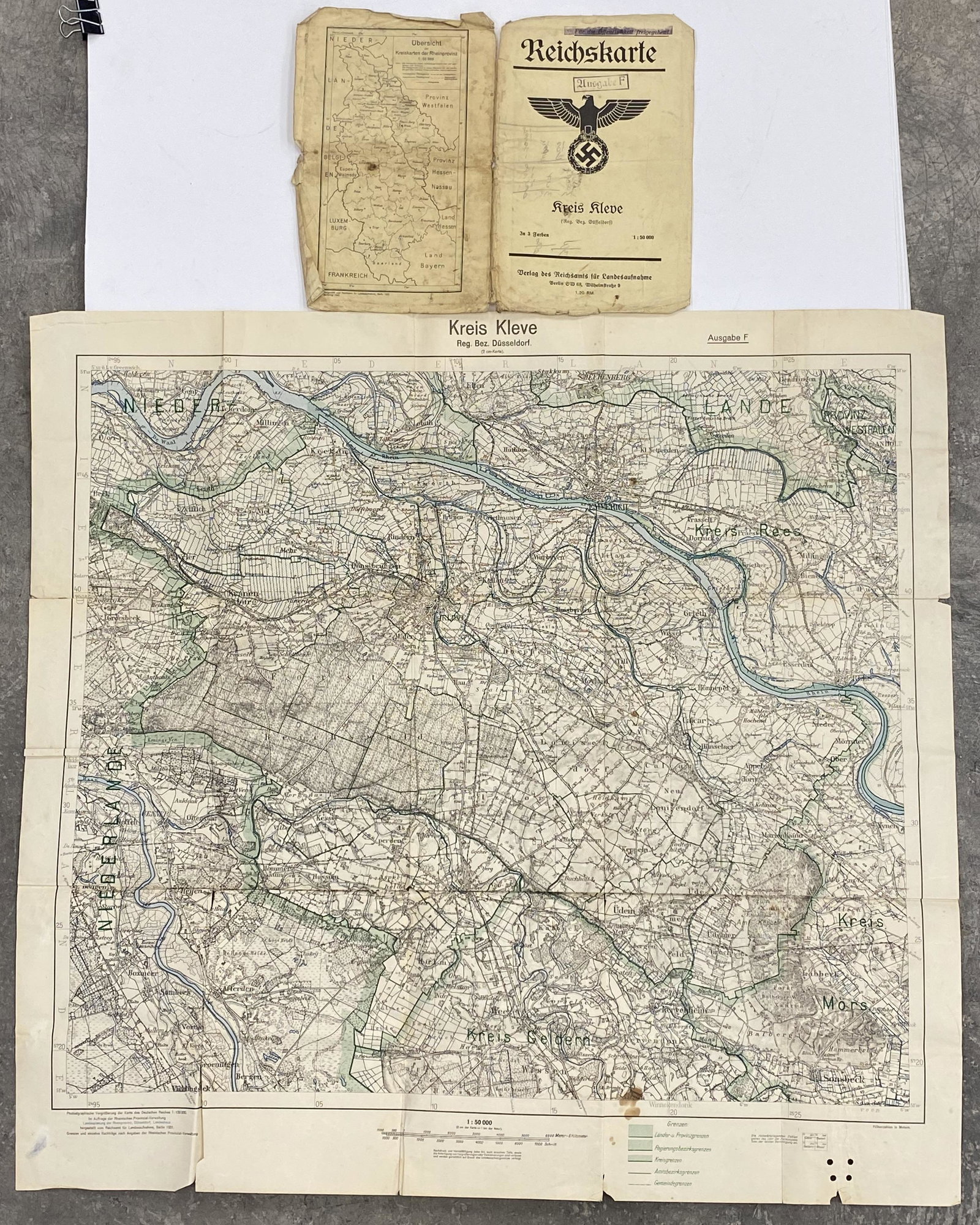 1939-45 WW2 GERMAN MAP (1 of 7)