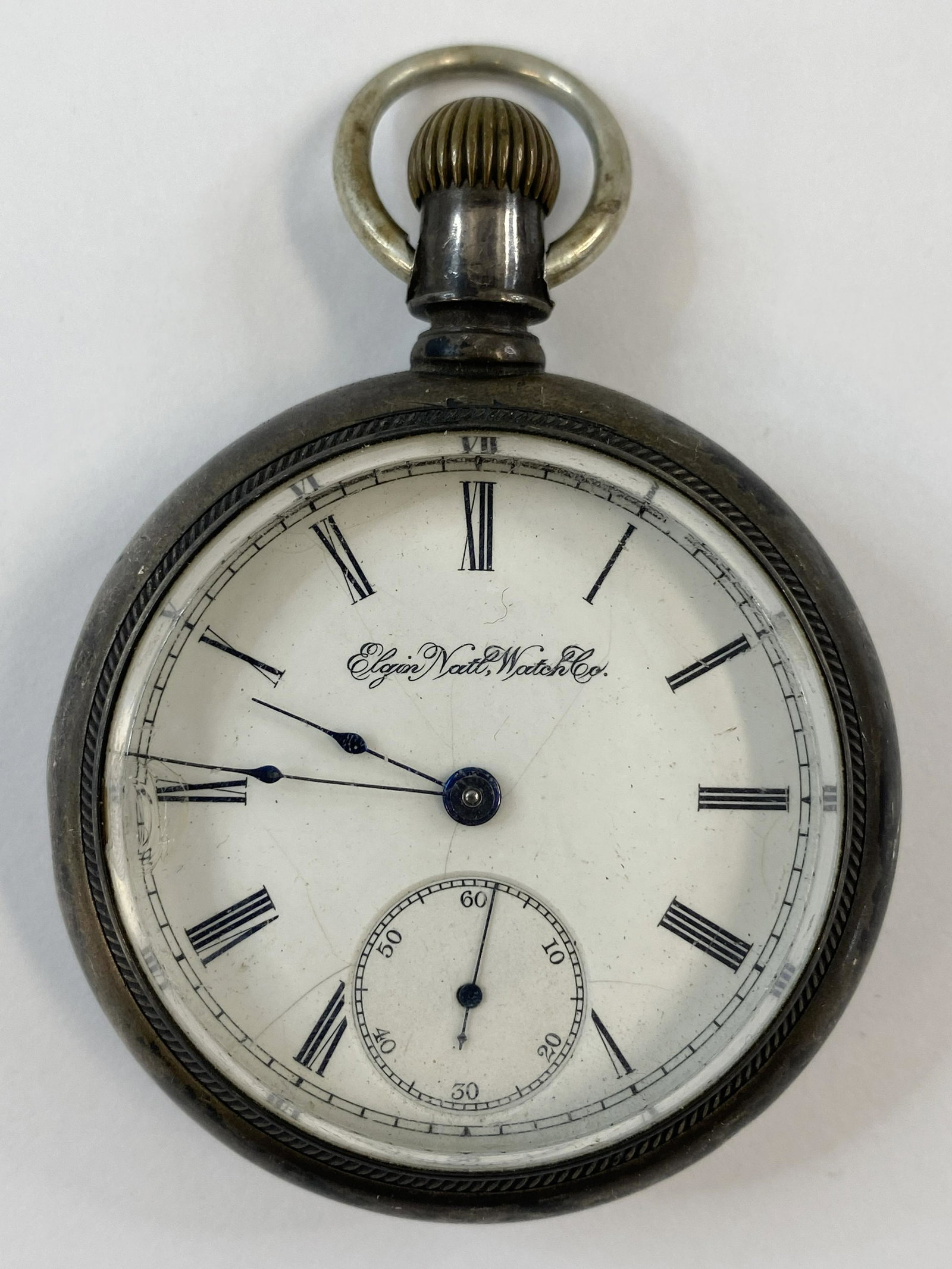 ANTIQUE ELGIN COIN SILVER POCKET WATCH (1 of 4)