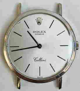ROLEX CELLINI 18K GOLD WIND-UP MEN'S WATCH REF. 4112: ROLEX CELLINI 18K GOLD WIND-UP MEN'S WATCH REF. 4112 Condition: Pre-owned and runs Diameter: 32 mm Weight: 28.6g *We can't garantee that the watch keeps accurate time, it wasn't tested long enough* SH