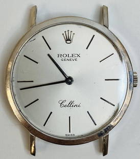 ROLEX CELLINI 18K GOLD WIND-UP MEN'S WATCH REF. 4112: ROLEX CELLINI 18K GOLD WIND-UP MEN'S WATCH REF. 4112 Condition: Pre-owned and runs Diameter: 32 mm Weight: 28.6g *We can't garantee that the watch keeps accurate time, it wasn't tested long enough* SH