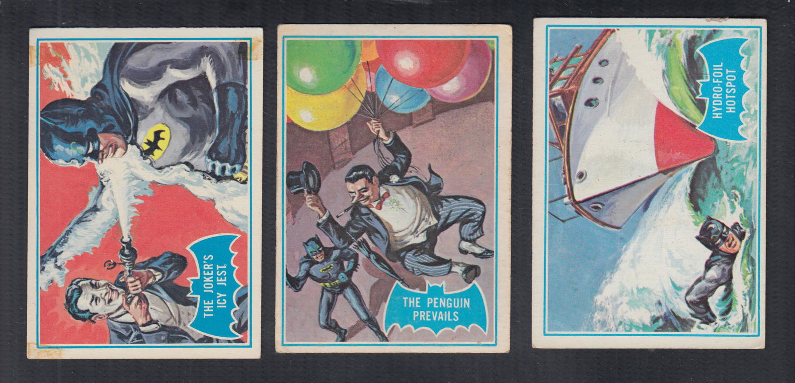 1966 TOPPS BATMAN BLUE BAT CARD NEAR SET 39/44 (1 of 6)