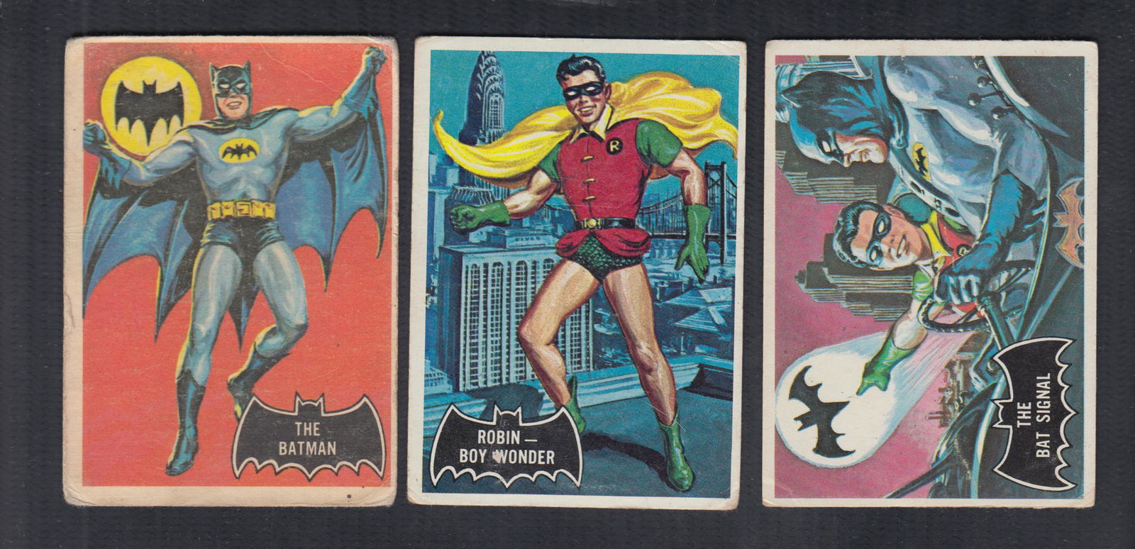 1966 TOPPS BATMAN BLACK BAT CARD NEAR SET 54/55 (1 of 6)