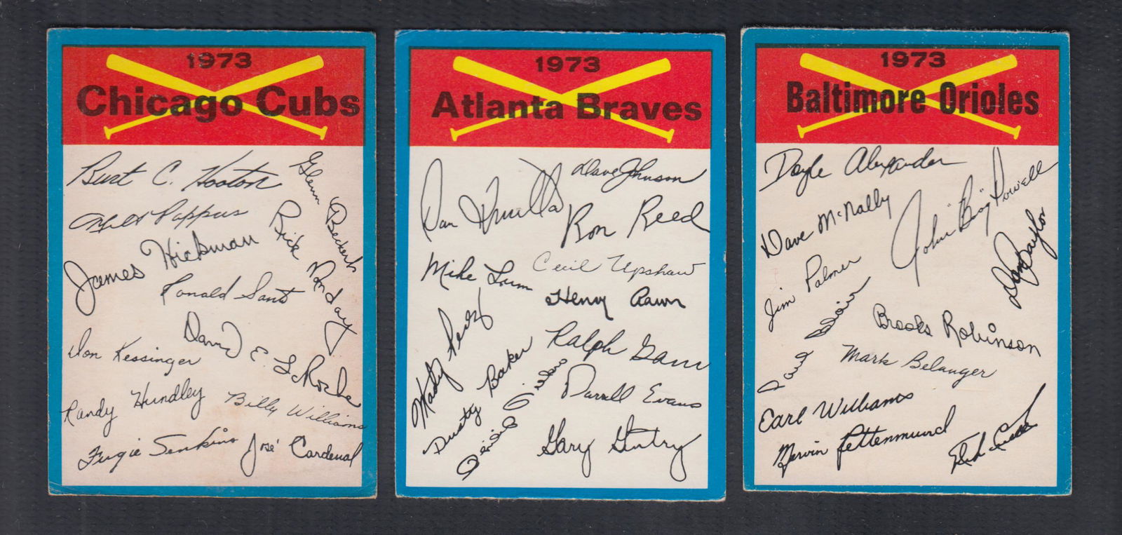 1973 O-PEE-CHEE BASEBALL CARD TEAM CHECKLISTS FULL SET 24/24 (1 of 6)