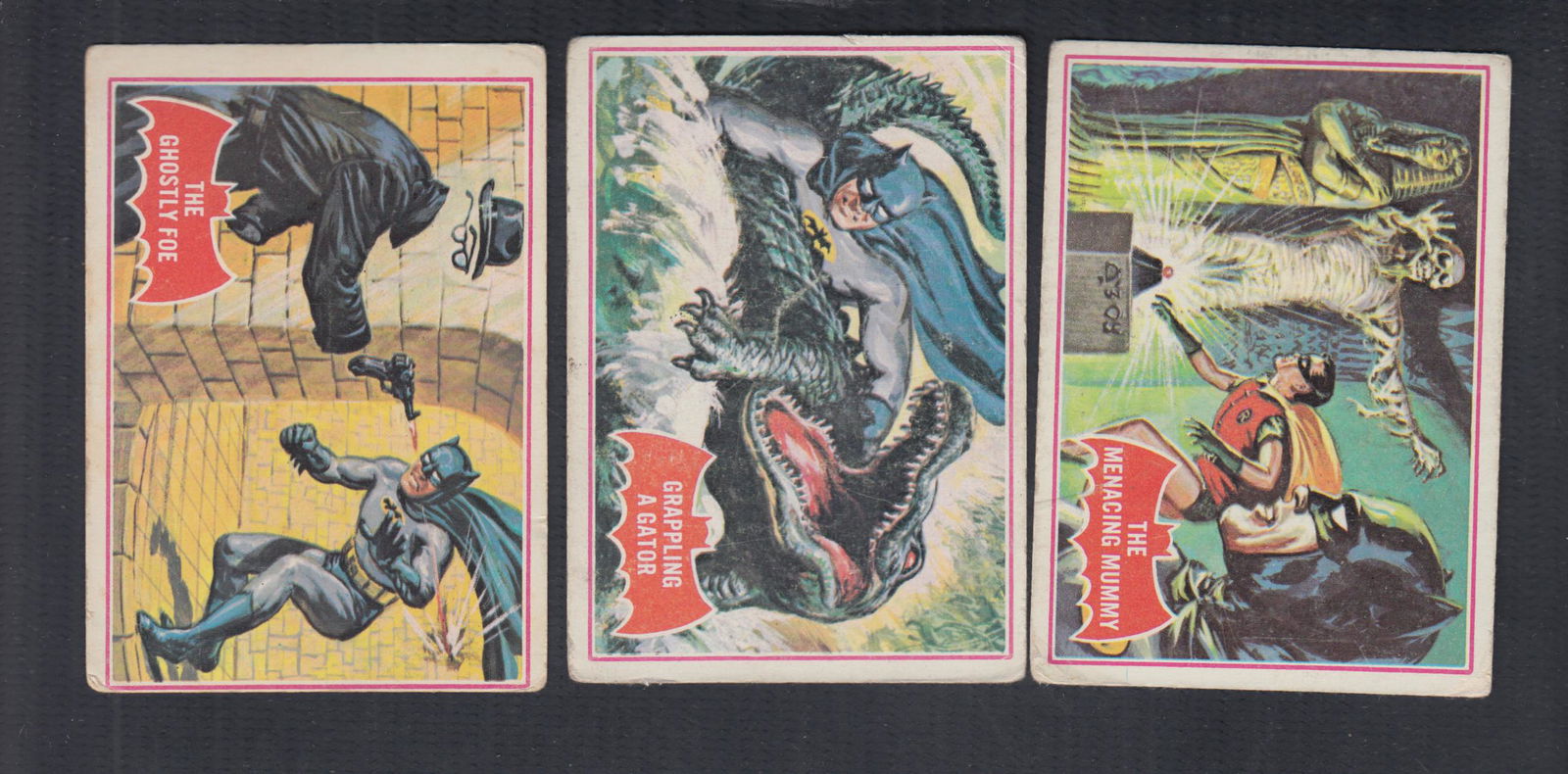 1966 TOPPS BATMAN RED BAT CARD NEAR SET 39/44 (1 of 6)