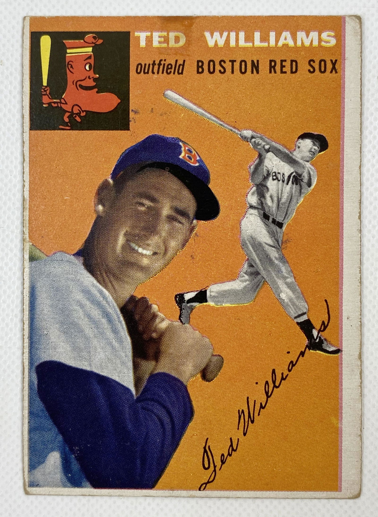 1954 TOPPS BASEBALL CARD #1 T. WILLIAMS (1 of 2)
