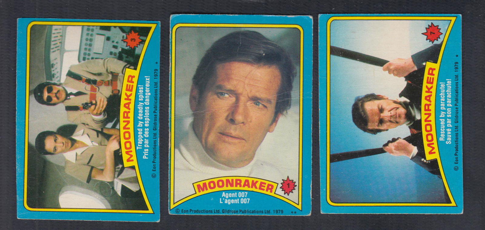 1979 O-PEE-CHEE JAMES BOND MOONRAKER CARD LOT OF 100: 1979 O-PEE-CHEE JAMES BOND MOONRAKER CARD LOT OF 100 The lot is pre-owned. CONDITION: VG TO EX+ SHIPPING FEE CANADA 10.00$ USA 15.00$ Combined shipping is available for an extra fee, but only on items