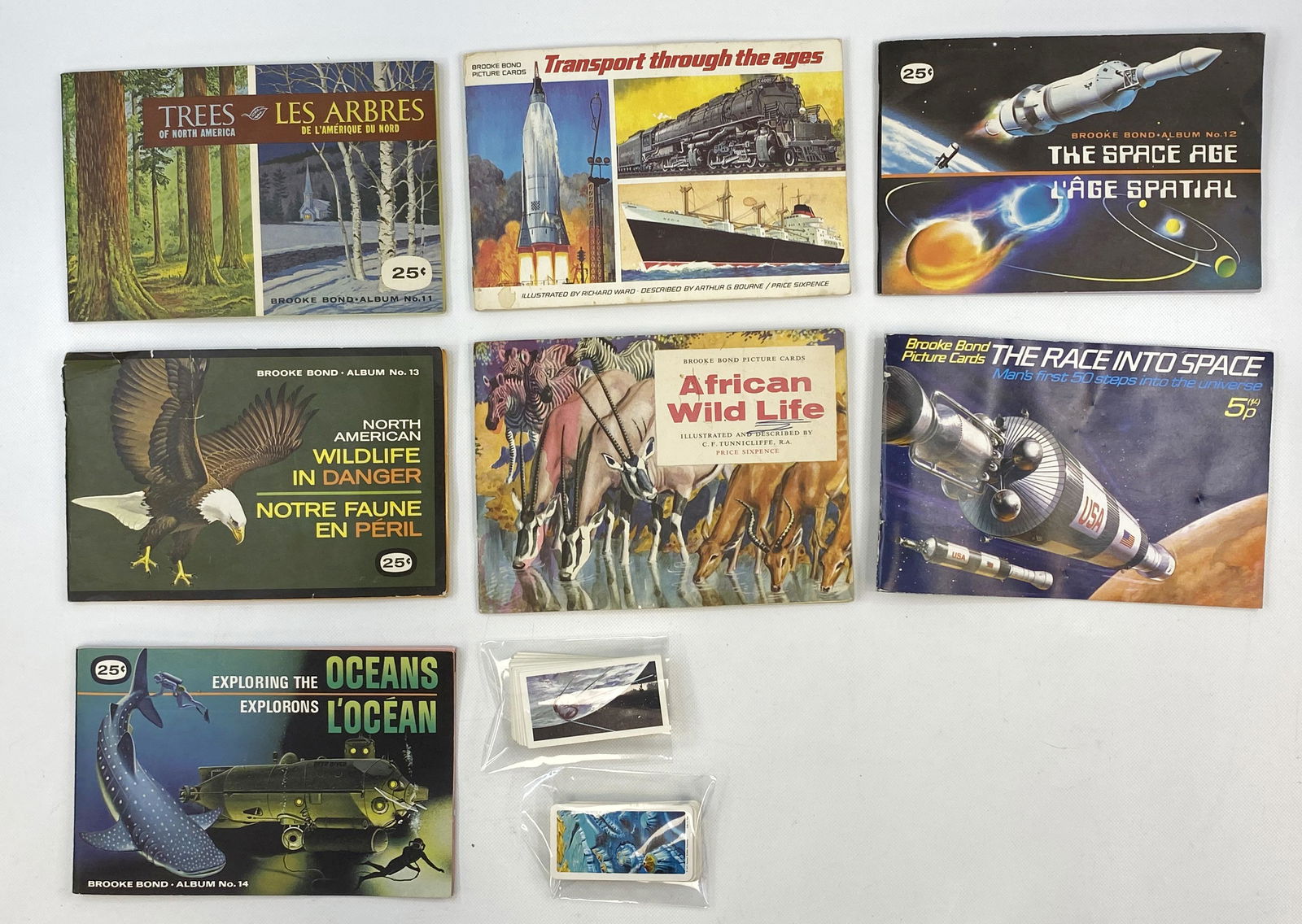 1960'S BROOKE BOND TEA CARD STARTER SETS & ALBUM LOT OF 7 (1 of 19)