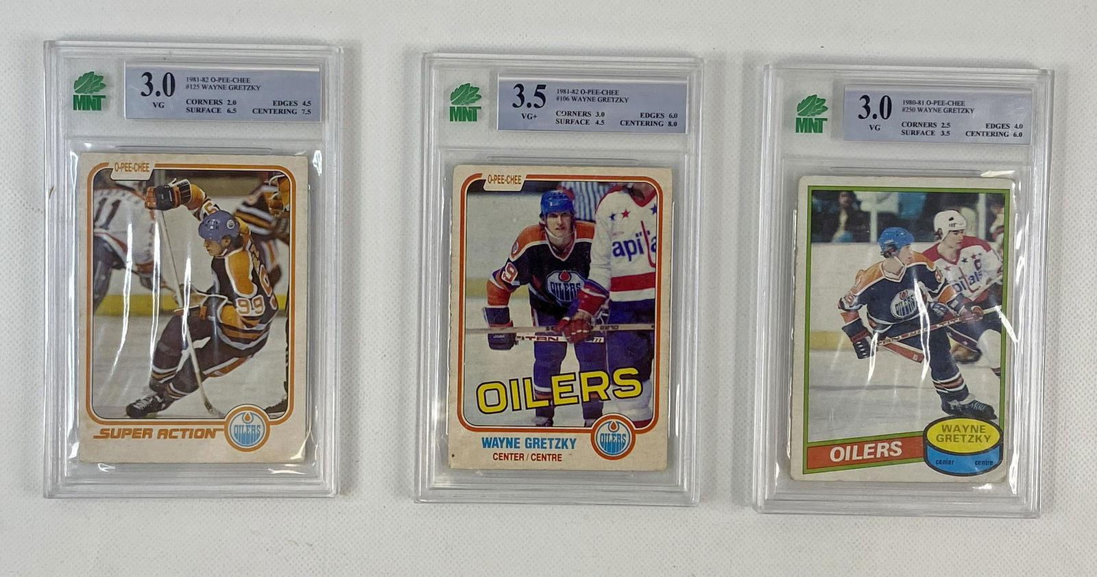 1980-82 O-PEE-CHEE HOCKEY CARD W. GRETZKY LOT OF 3 (1 of 7)