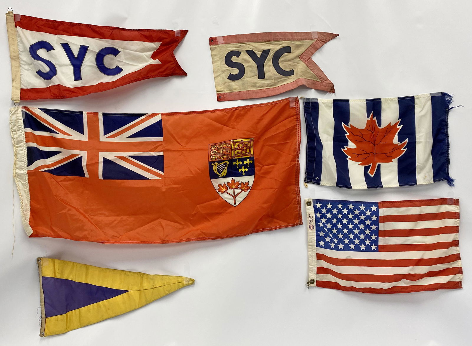 VINTAGE CANADA NAVY SHIPS FLAGS LOT OF 6 (1 of 8)