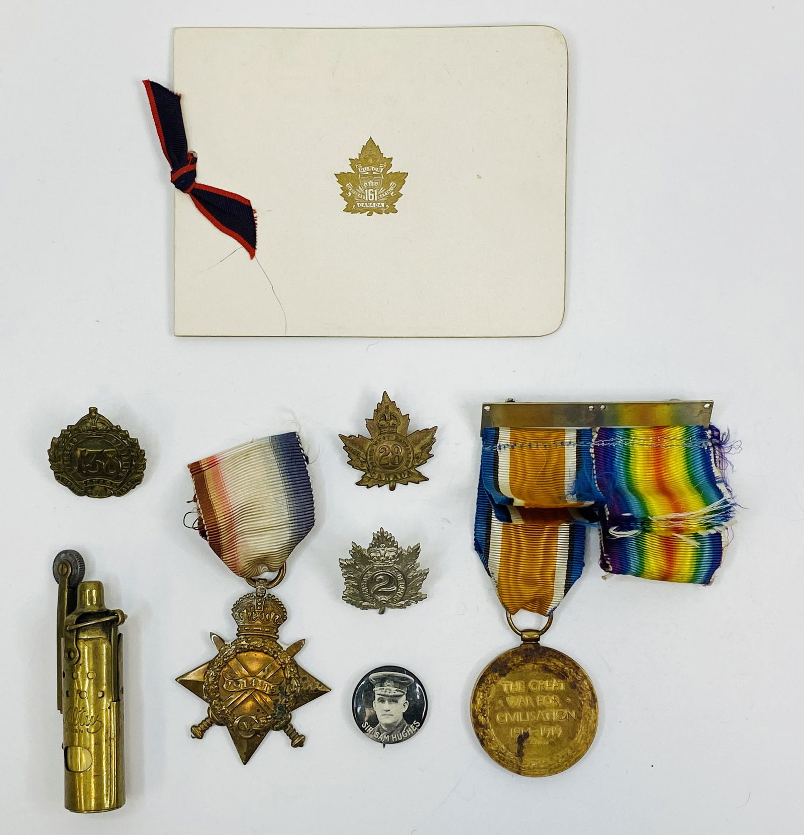 1914-18 WW1 CANADA ARMY MEDAL, BADGES & OTHERS LOT OF 7 (1 of 12)